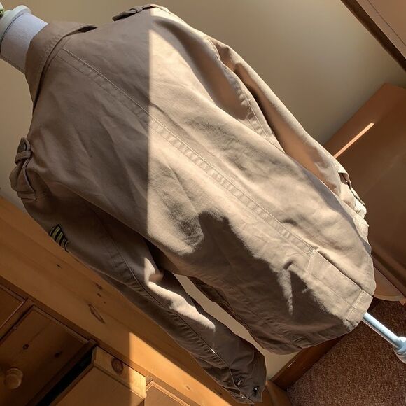 Military Style Beige Twice Lightweight  Jacket Size Medium - Picture 5 of 10